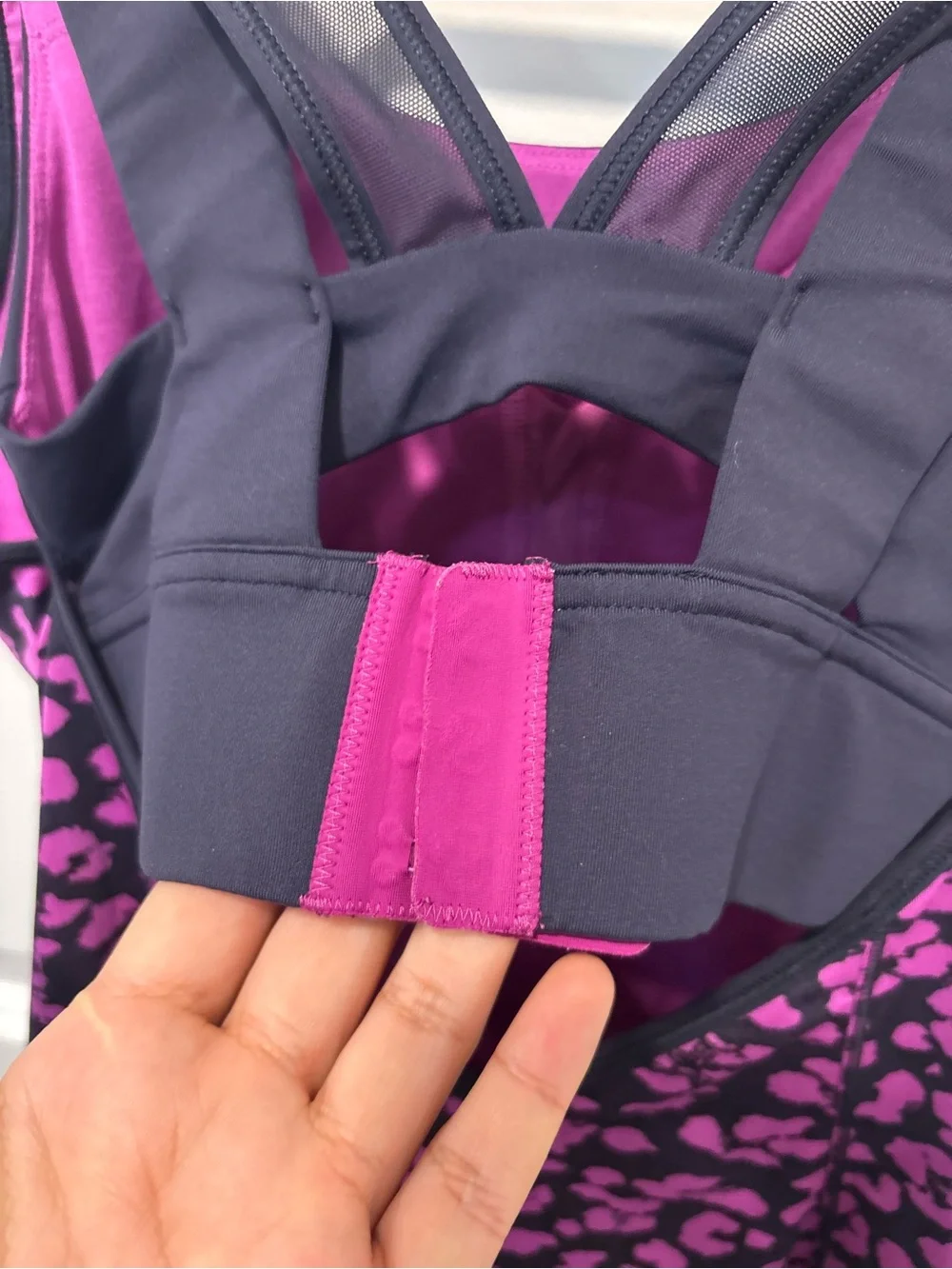 Lululemon Built-In Bra Tank Top Pink Leopard Print Athletic Yoga Top Size 6